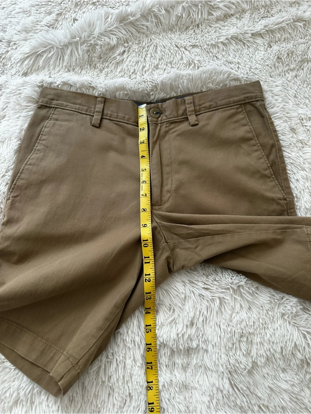 BANANA REPUBLIC Aiden Khaki Chino Shorts Size 29 Stretch Cotton 9” Inseam Men’s